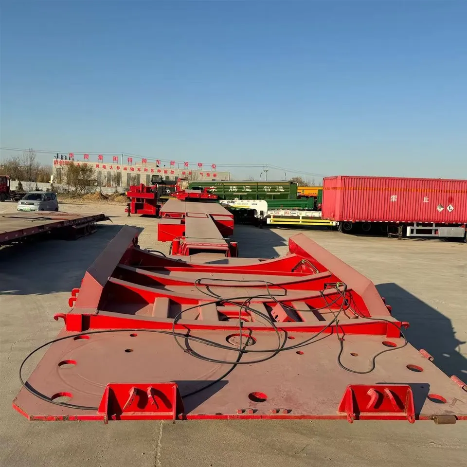کارخانه عمده فروشی سفارشی 3 محور 60 تن 4 محور 100T استیل Lowboy Semi Trailer کم تخت لودر کامیون تریلر برای فروش