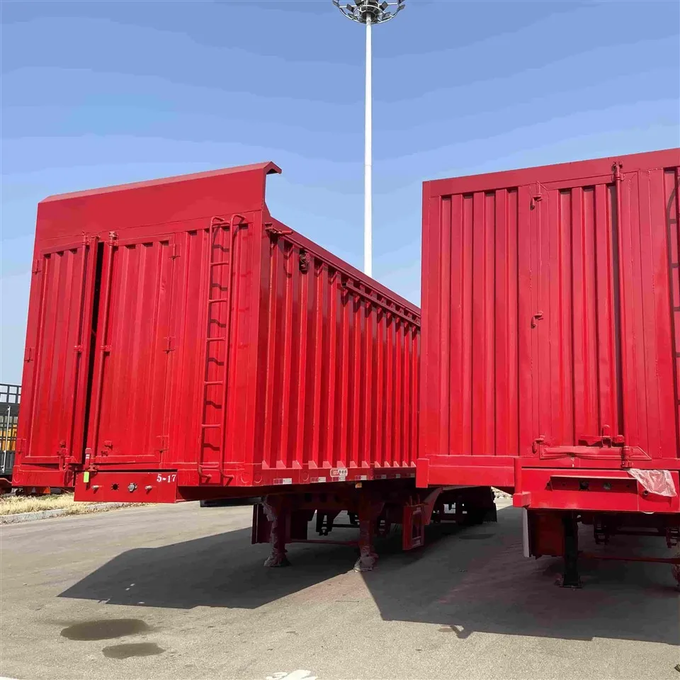 وسیله نقلیه تریلر 40ft 53ft جعبه بسته بندی ون نوع نیمه تریلر